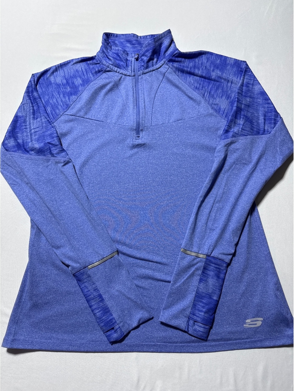 Skechers Sport Long Sleeve Half-Zip Pullover in Cool Blue -